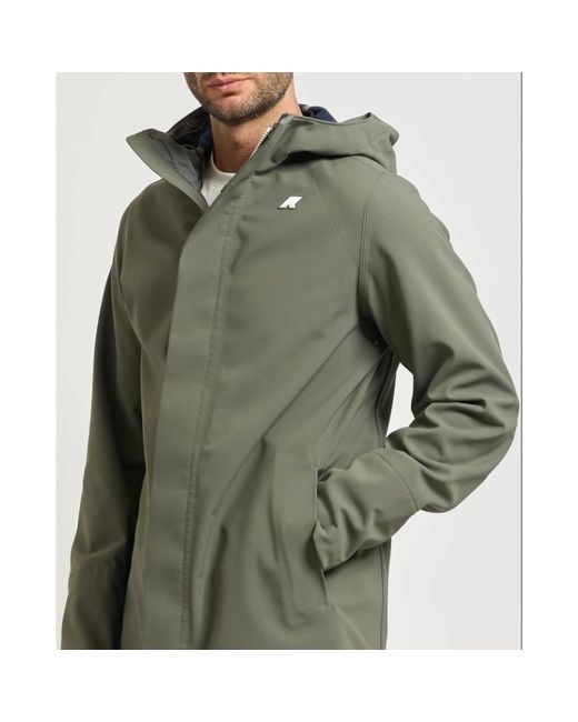 K-Way Green Parkas for men