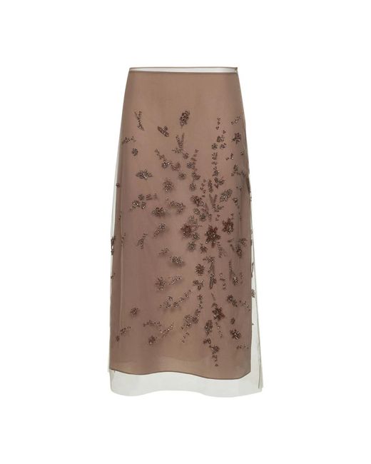 Midi Skirts Fendi de color Brown