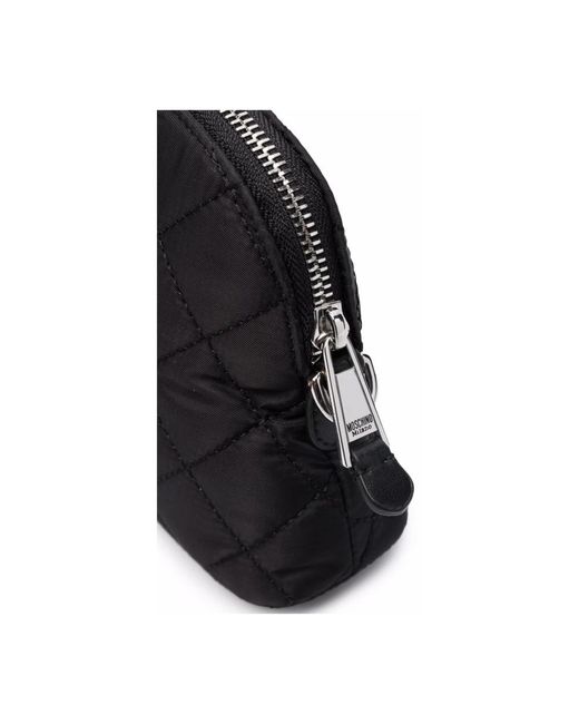 Moschino Black Stilvolle schwarze crossbody-tasche aus lackleder