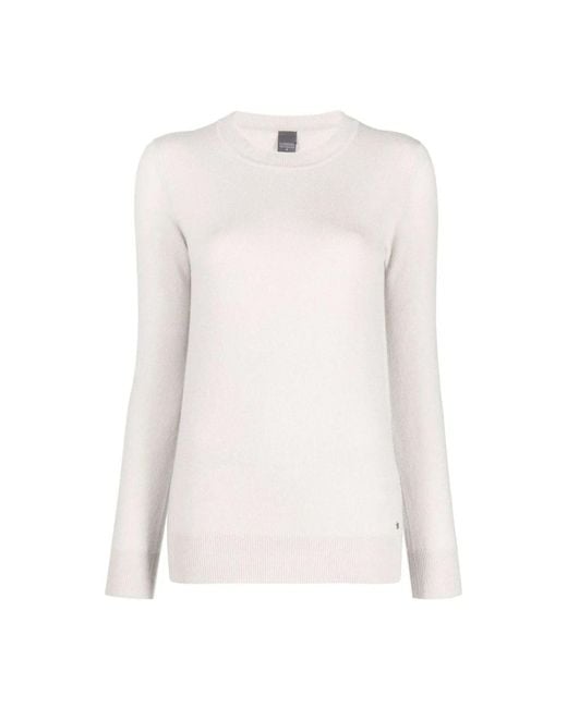 Lorena Antoniazzi Lichtgrijze Cashmere Crewneck Jumper in het White