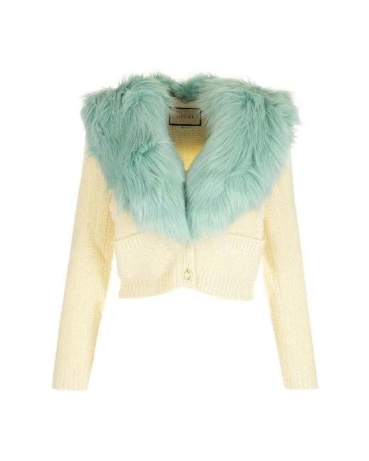 Gucci Truien & Vesten ,Wol Wollen Kasjmier Cardigan in het Green