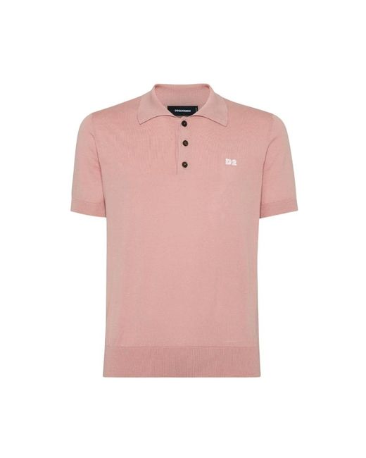 DSquared² Pink Polo Shirts for men