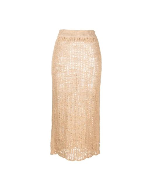 Cult Gaia Natural Midi Skirts