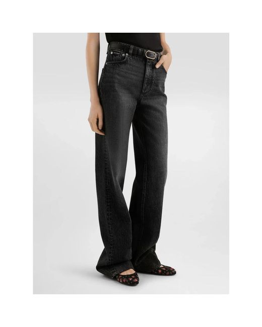 Dolce & Gabbana Black Wide Jeans