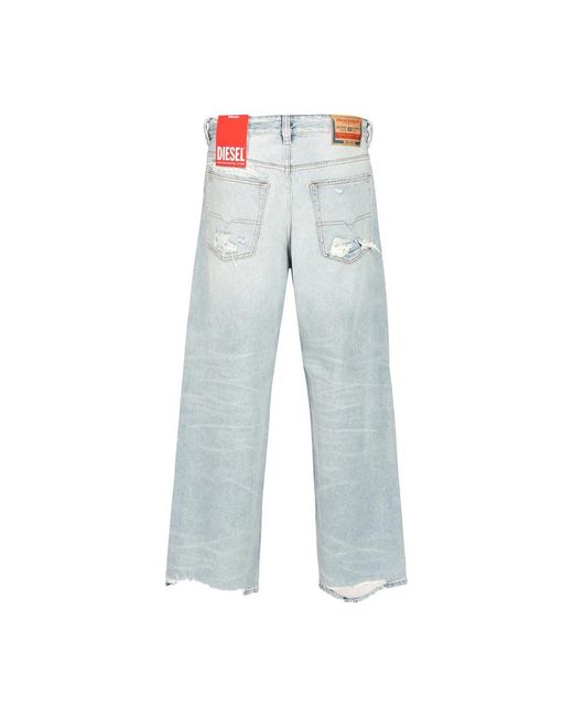 DIESEL Blue Straight Fit Jeans for men