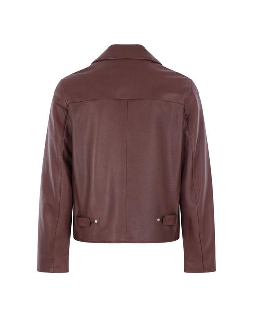 Lardini Brown Leather Jackets for men