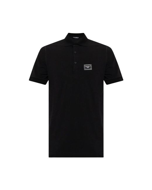 Dolce & Gabbana Polo-shirt mit logo in Black für Herren