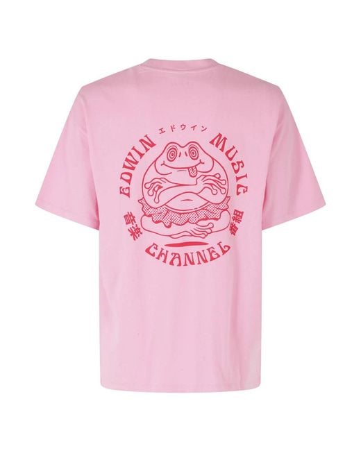 T-Shirts Edwin de hombre de color Pink