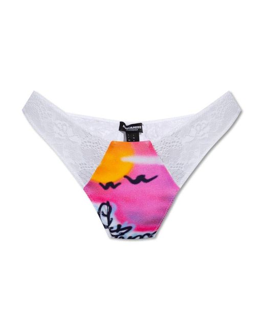 String À Imprimé Graffiti DSquared² en coloris Pink