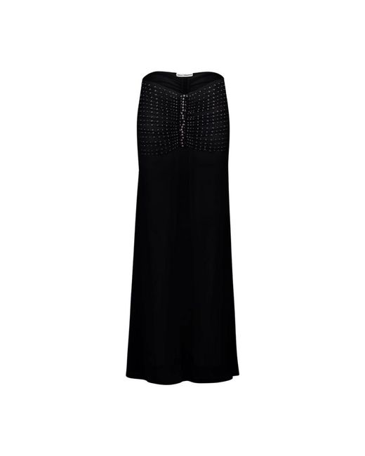 Maxi Skirts Rabanne de color Black