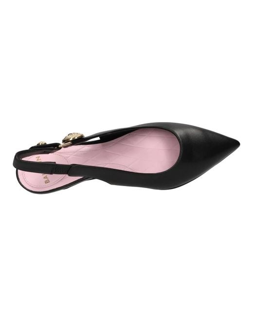 Balmain Black Eva Kitten Slingbacks