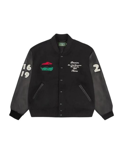 DENIM TEARS Black Bomber Jackets for men
