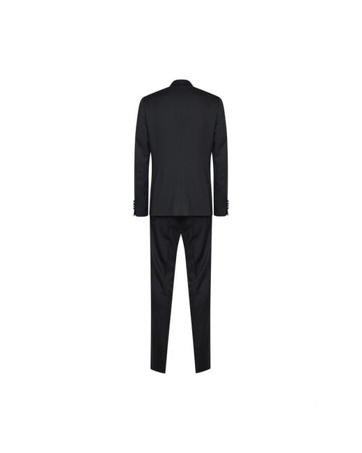 Lardini Black Double Breasted Suits for men