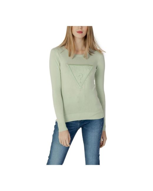 Guess Green Round-Neck Knitwear