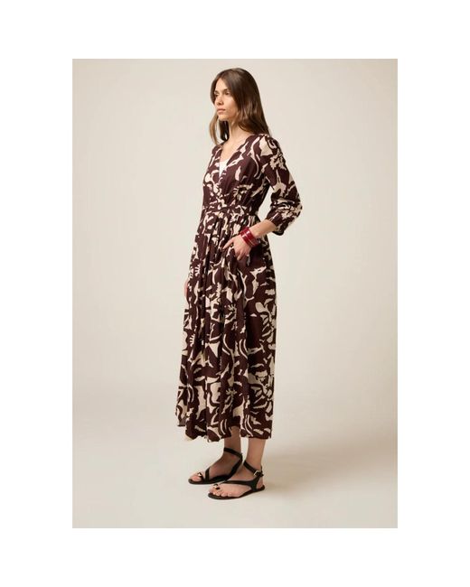 Midi Dresses Oltre en coloris Brown