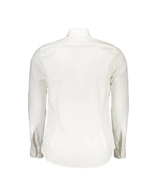 La Martina Besticktes slim fit hemd in White für Herren