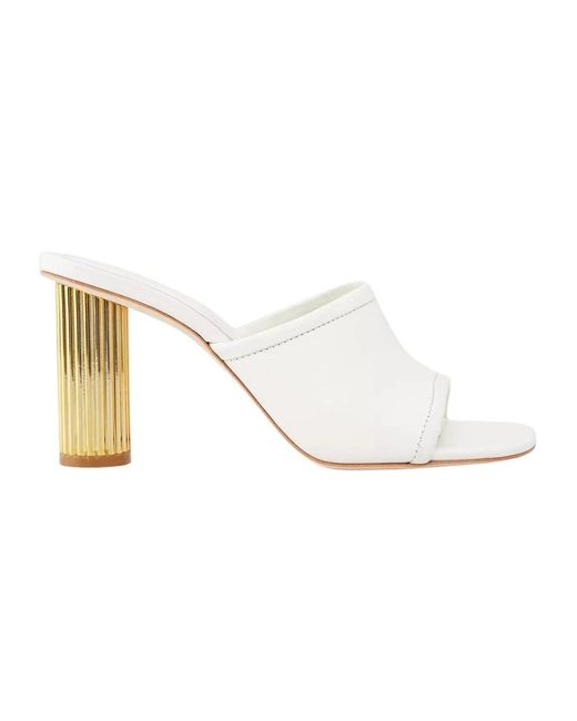 Jonathan Simkhai Schoenen ,Wit ,Leer Witte Sandalen Met Hak Winston Stijl in het White