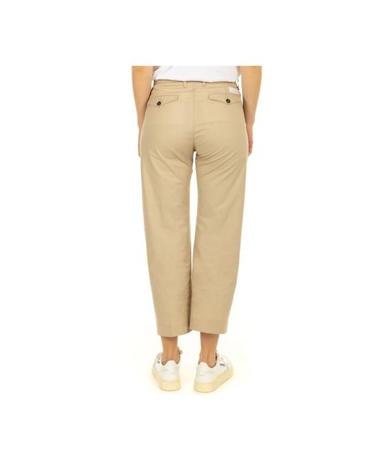 Nine:inthe:morning Natural Cropped Trousers