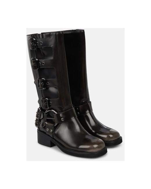 Alma En Pena. Black High Boots