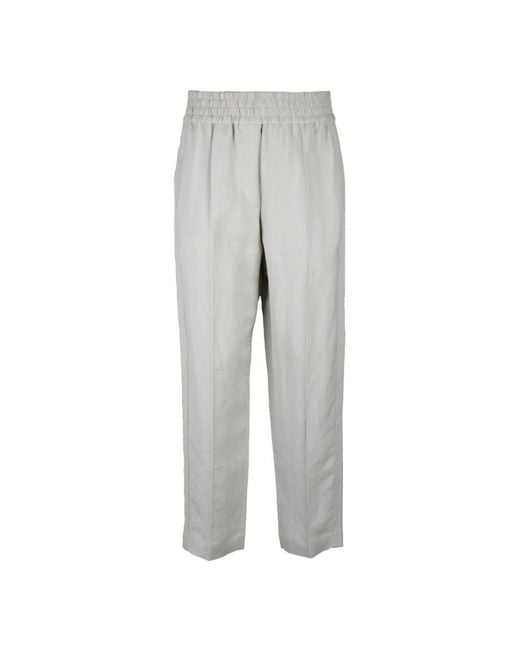 Brunello Cucinelli Gray Straight Trousers