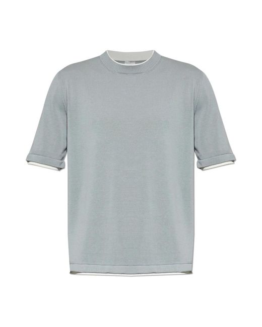 Eleventy Tops ,Grijs ,T-Shirts in het Gray voor heren