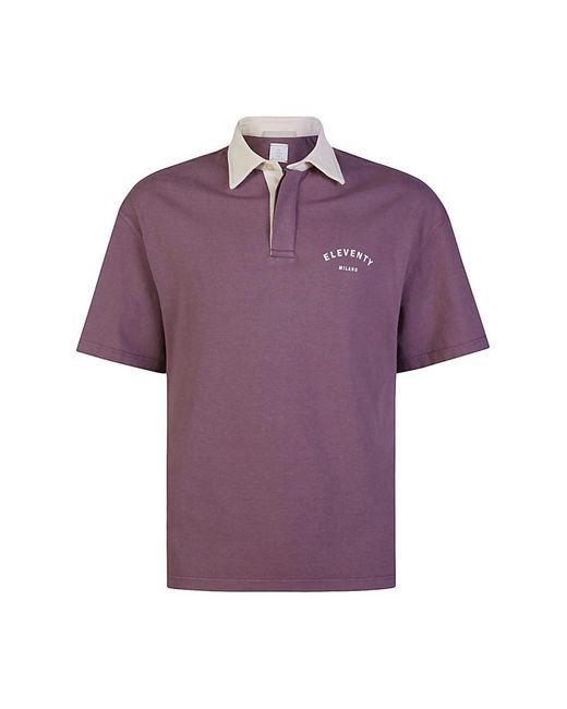 Polo Shirts Eleventy de hombre de color Purple