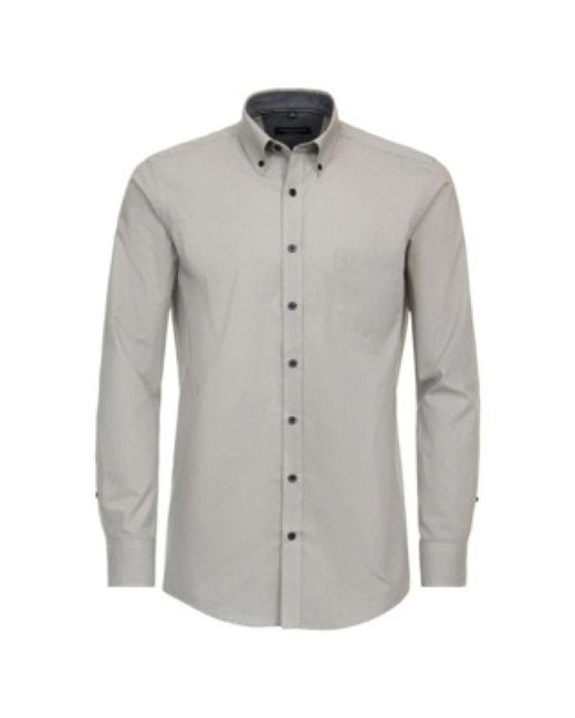 CASA MODA Herren Freizeithemd Einfarbig in Gray für Herren