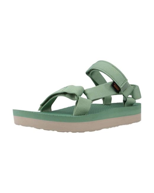 Flat Sandals di Teva in Green