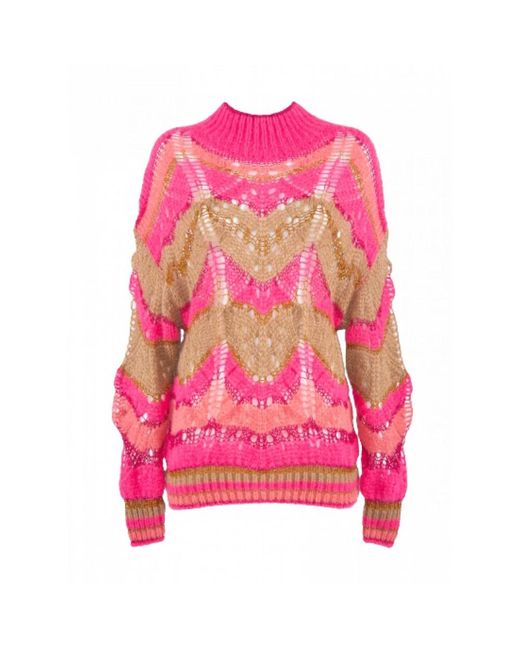 Nenette Pink Round-Neck Knitwear