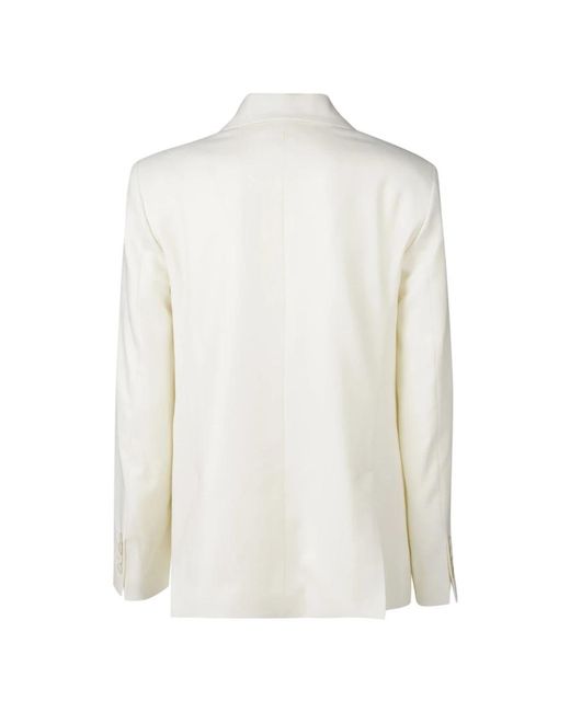 Montedoro Jassen ,Wit ,Wol Witte Blazer Voor Een Stijlvolle Look in het White
