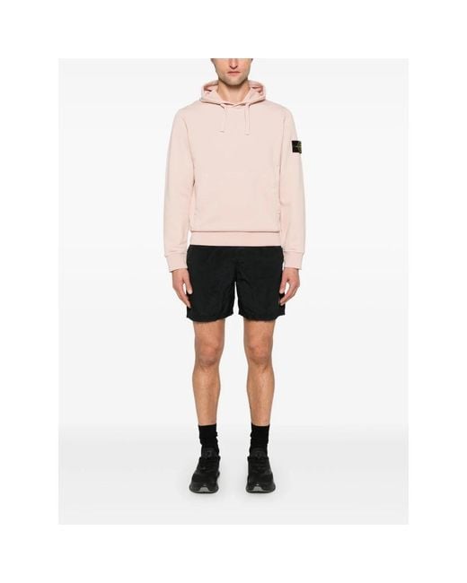 Stone Island Pink Hoodies for men