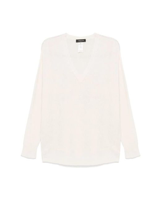 Fabiana Filippi White V-Neck Knitwear