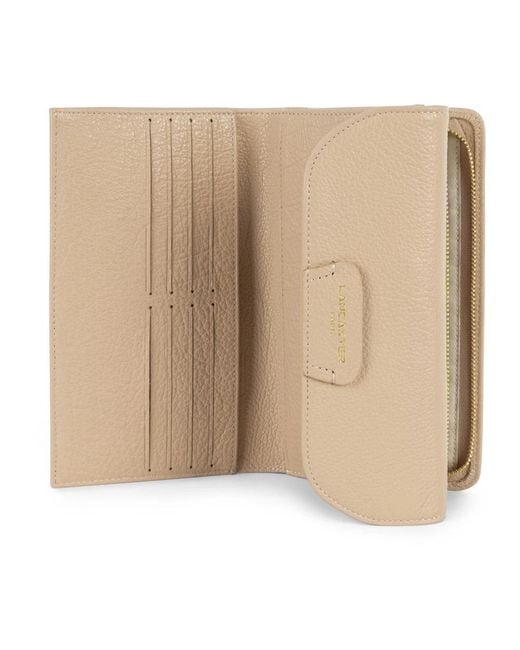 Lancaster Accessoires ,Leer Dune Flap Rugzak Met Drukknoopsluiting in het Natural