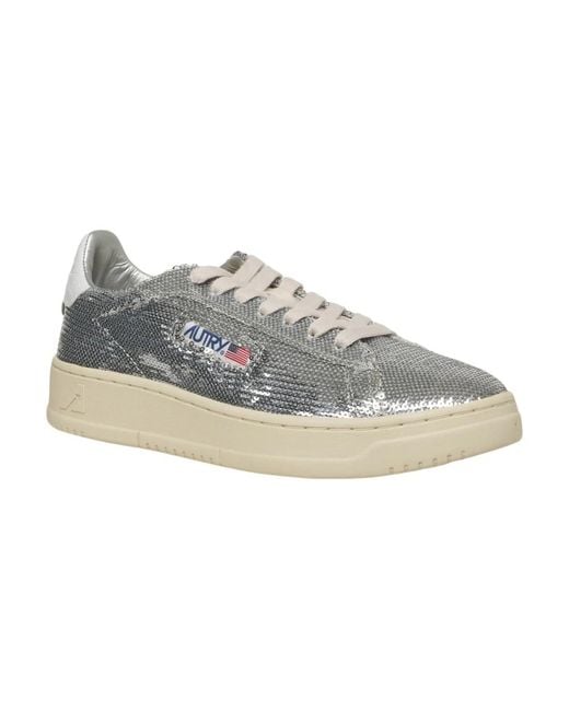 Autry Dallas Low Sparkling Sneakers in het Gray