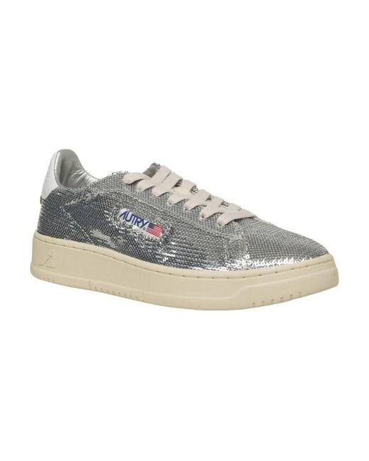 Autry Dallas Low Sparkling Sneakers in het Gray