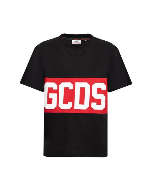 Gcds Black Logo T-shirt for men