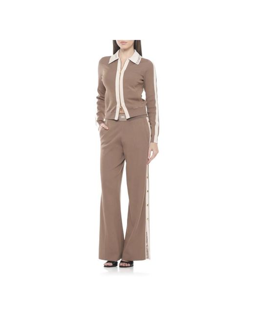Elisabetta Franchi Brown Wide Trousers
