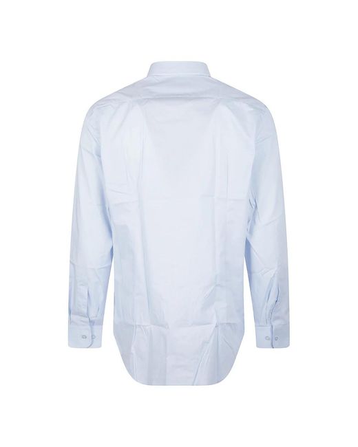 Etro Long Sleeve Pegaso Logo Roma Button Down Shirt in het Blue voor heren