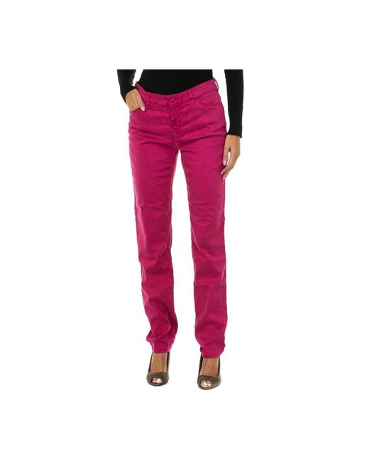 Armani Jeans Red Slim-Fit Trousers