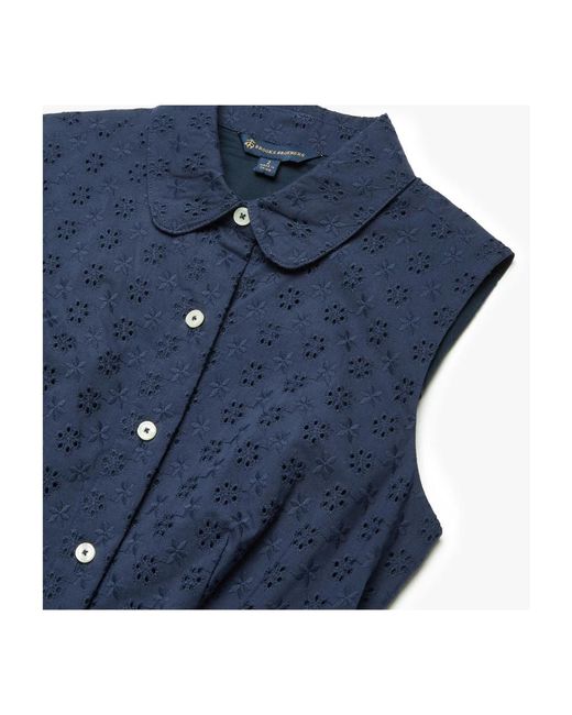 Brooks Brothers Kleedjes ,Blauw ,Katoen Klassieke Katoenen Overhemdjurk in het Blue