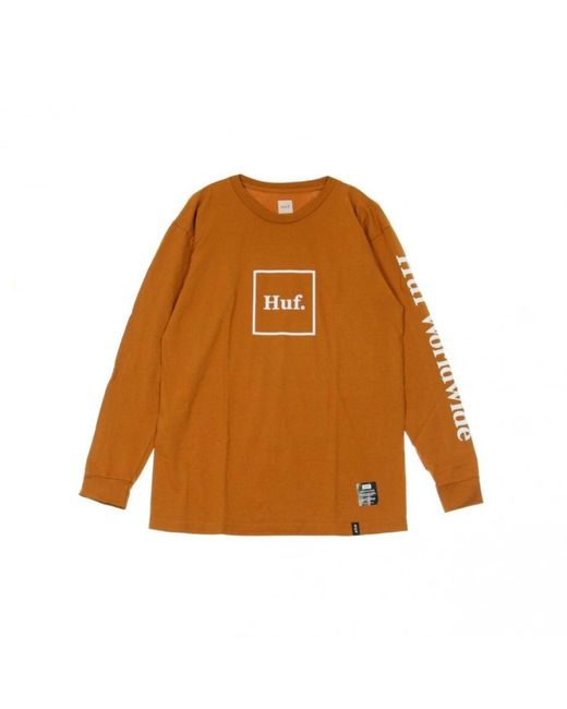 Huf Langarmplatten in Orange für Herren