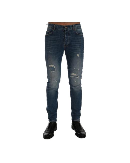 Frankie Morello Blue Slim-Fit Jeans for men