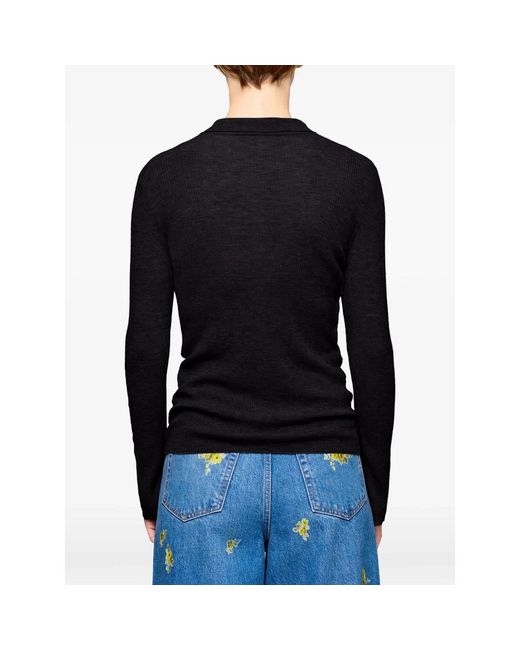 Ganni Blue Polo Shirts