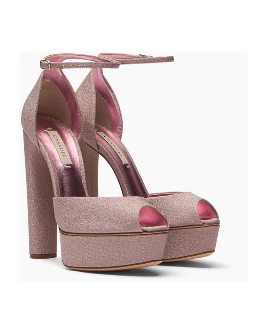 Casadei Pink High Heel Sandals