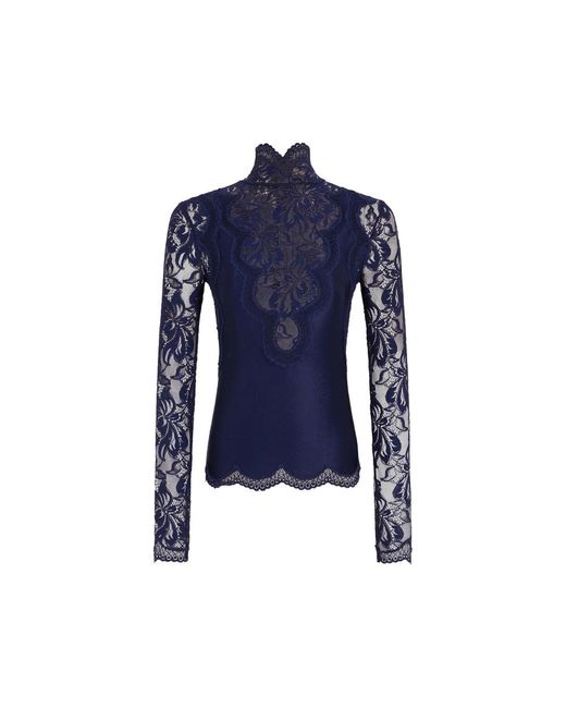 Rabanne Blue Long Sleeve T-Shirts