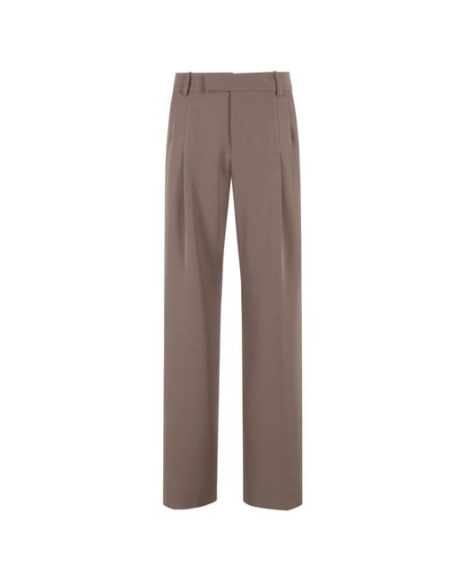 FEDERICA TOSI Brown Straight Trousers