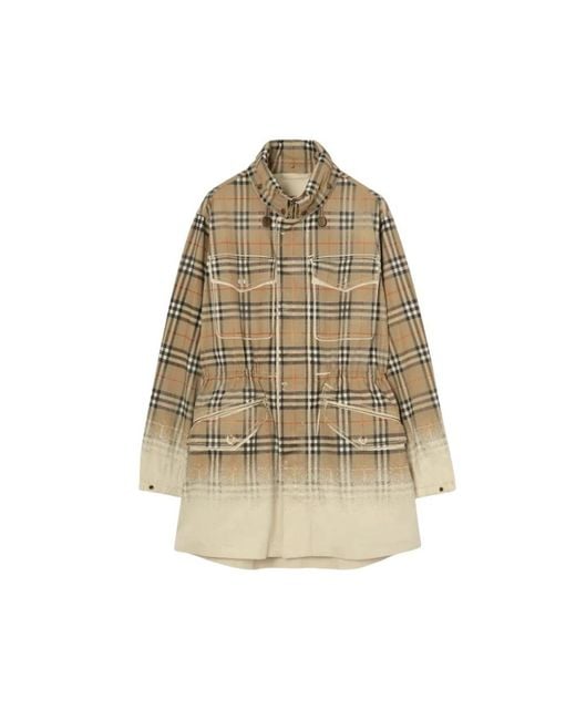 Burberry Natural Single-Breasted Coats for men