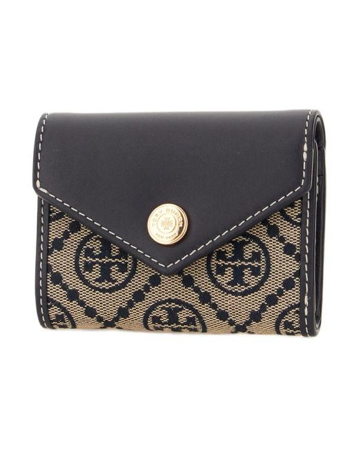 Tory Burch Black T Monogram Envelope Small Wallet