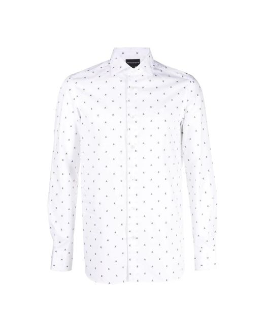 Emporio Armani White Casual Shirts for men
