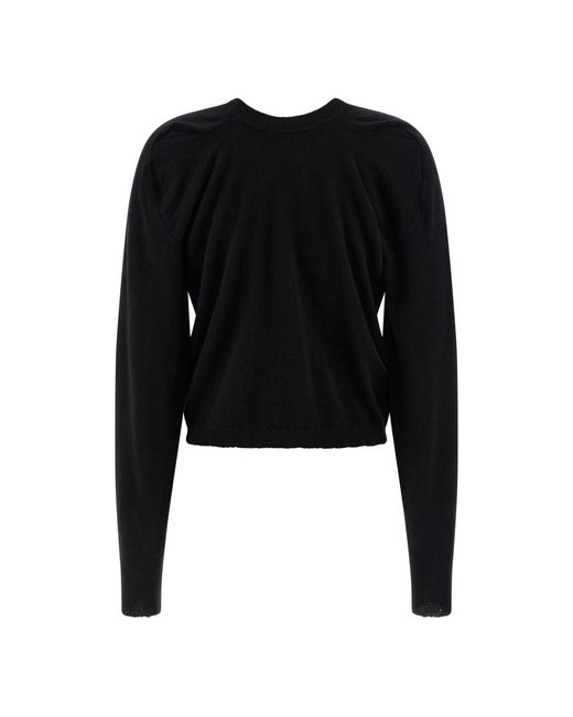 Maison Margiela Black Round-Neck Knitwear